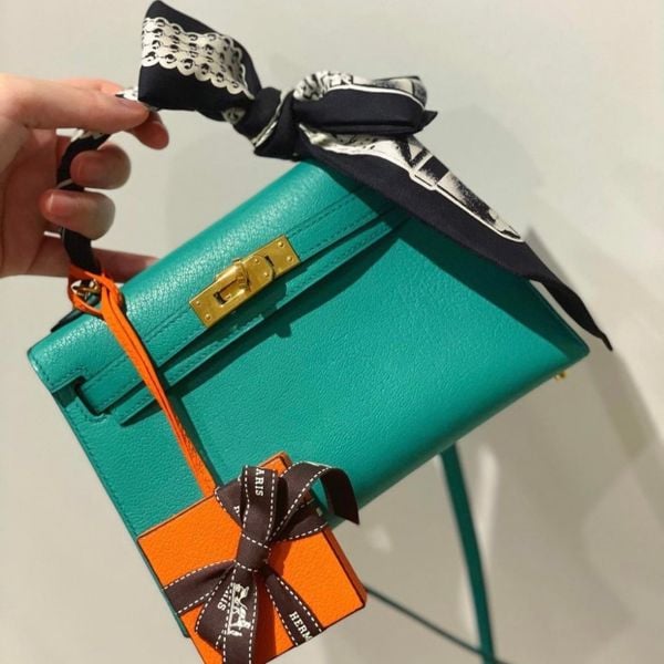  Kelly Mini K20 Chèvre Vert Verone GHW 