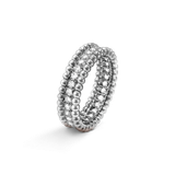  VCA Perlée diamonds ring, 1 row 