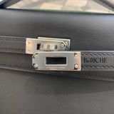  Kelly Pochette KP22 Swift Leather Black PHW 