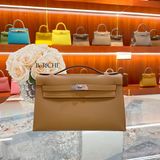  Kelly Pochette KP22 Swift Leather Chai PHW 