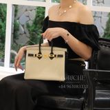  Birkin Hss B25 Bicolor Togo Craie/Noir (GHW) 