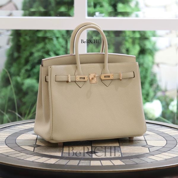  Birkin B25 Togo Craie RGHW 