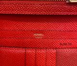  Hermes Wallet Bearn Compact Red GHW 