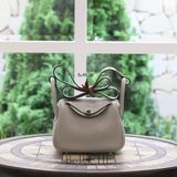  Mini Lindy 20 Clemence Leather Bleu Pale PHW 