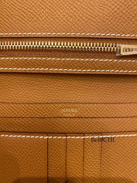 Hermes Wallet Bearn Compact Gold GHW 