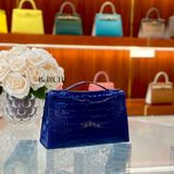 Kelly Pochette KP22 Crocodile Bleu Sapphire 