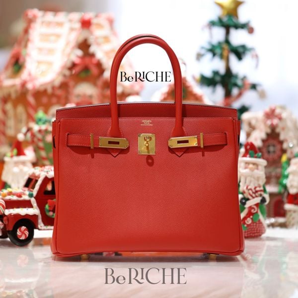  Birkin B30 Espom Rouge Cassaque GHW 