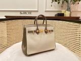  Birkin B25 Togo Bicolor Craie/ Etoupe Brushed GHW 