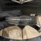  Kelly mini k20 Crocodile Alligator Black PHW 