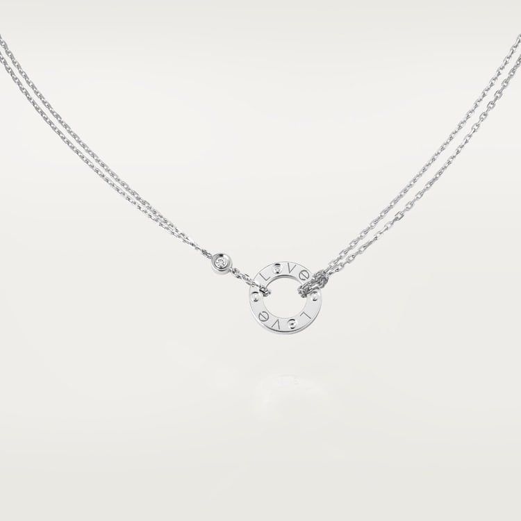  Cartier love Necklace, 2 diamond 
