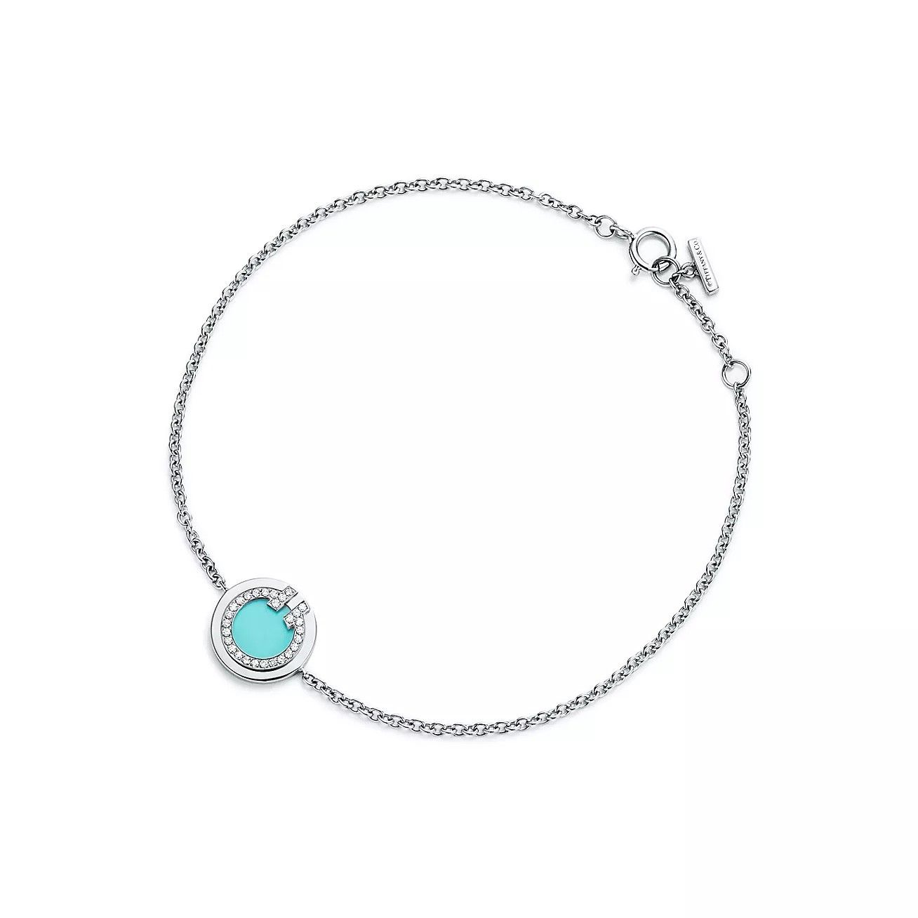 Tiffany T single chain bracelet in 18k rose gold, medium. | Tiffany & Co.