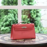  Kelly Pochette KP22 Swift Leather Rose Azalea PHW 