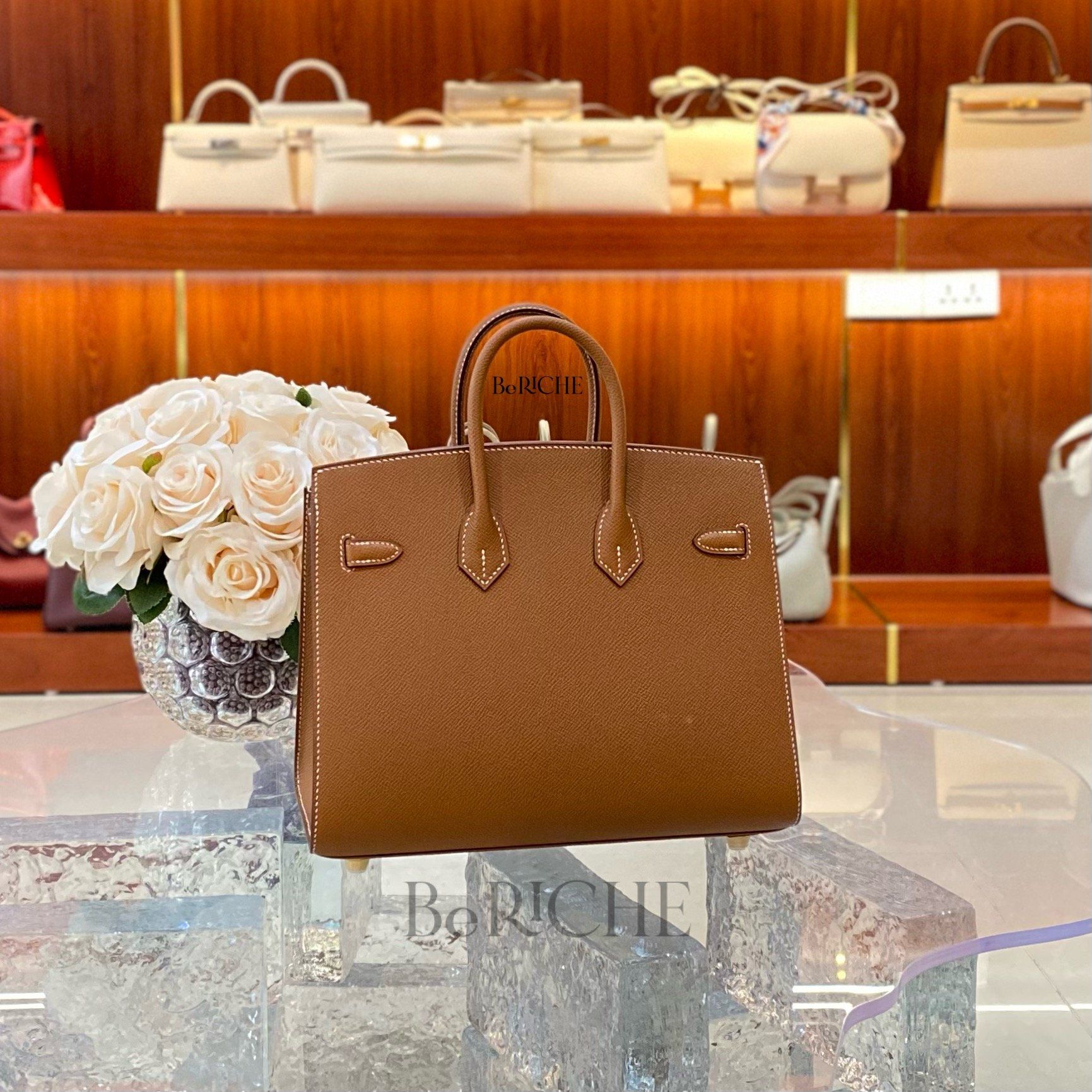 Birkin B25 Sellier Epsom Gold GHW