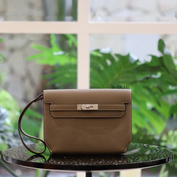  Kelly Depeches 25 Pouch Togo Etoupe PHW 