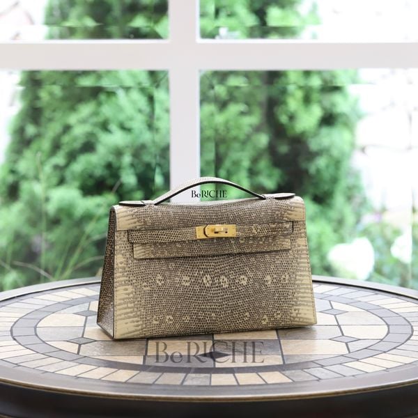  Kelly Pochette KP22 Lizard  Ombre GHW 