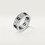  Cartier love ring, diamonds, ceramic 