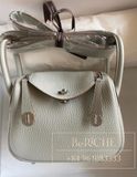  Mini Lindy 20 Clemence Leather Gris Perle PHW 