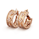  VCA Perlée clovers hoop earrings 