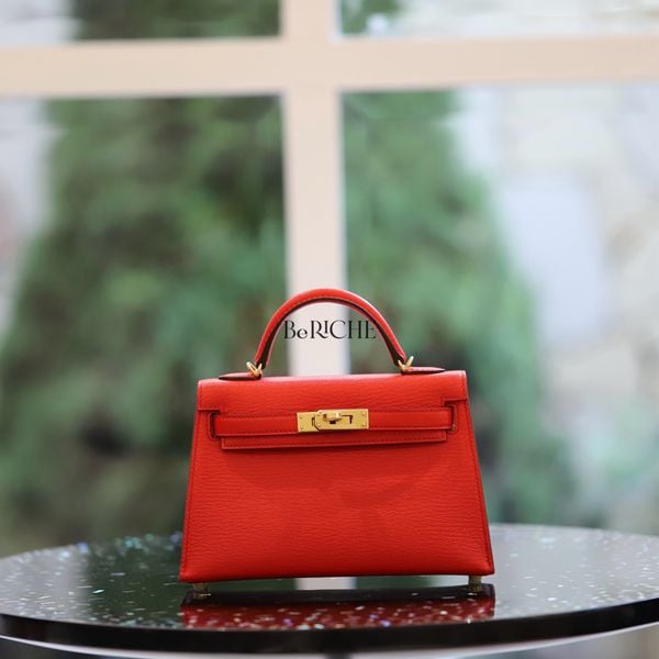  Kelly Mini K20 Chèvre Rouge Casaaque GHW 