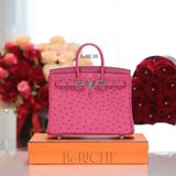  Birkin B25 Otrich Fuchsia PHW 