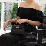  Kelly mini k20 Crocodile Alligator Black PHW 