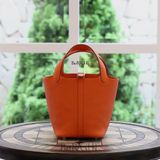  Picotin P18 Clemence Leather Feu Orange PHW 