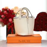  Picotin P18 Clemence Leather Nata GHW 