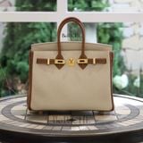  Birkin HSs B25 Togo Bicolor Craie / Gold Brushed GHW 