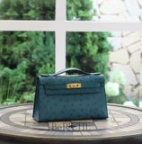  Kelly Pochette KP22 Ostrich Colvert GHW 