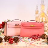  Kelly Pochette KP22 Swift Leather Rose Azalle 