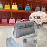  Kelly Pochette KP22 Crocodile Alligator Matte Gris Perle 