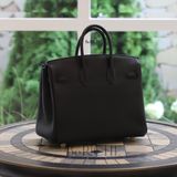  Birkin B25 Togo Noir Black GHW 