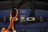  Hermes Night Sac Faubourg Birkin b20 Bleu Marine Matte Alligator PHW 