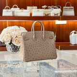  Birkin B25 Ostrich Chai GHW 