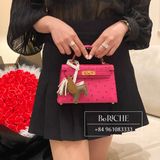  Kelly Mini K20 Ostrich Rose Tyrien 