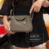  Mini Lindy 20 Clemence Leather Etain PHW 