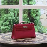  Kelly Pochette KP22 Swift Leather Rose purple 