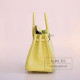  Birkin B25 Crocodile Jaune Bourgeon, Alligator Mississippi Matte PHW 
