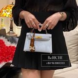  Kelly Mini Epsom Bleu Brume GHW 