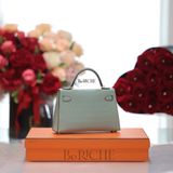  Kelly Mini K20 Matte Alligator Crocodile Vert d’eau GHW 