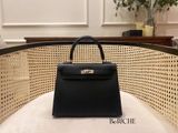  Kelly K25 Epsom Noir Black PHW 