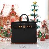  Birkin B25 Togo Noir Black RGHW 