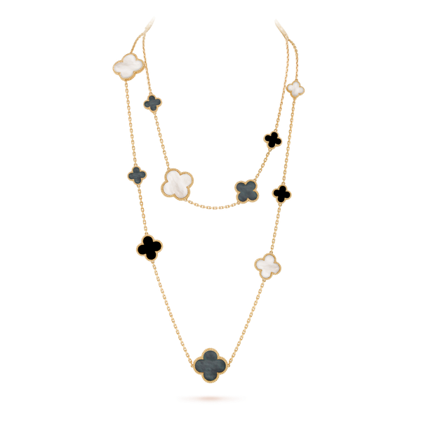  VCA Magic Alhambra long necklace , 16 motifs 