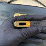  Kelly Pochette KP22 Swift Leather Black GHW 