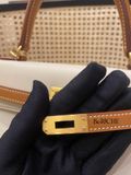 Kelly K25 Epsom Bicolor (Craie/Gold) GHW 