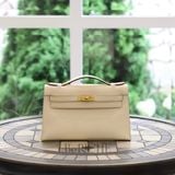  Kelly Pochette KP22 Swift Leather Nata GHW 
