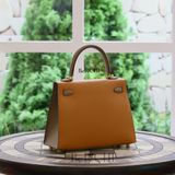  Kelly Hss K25 Epsom Bicolor Toffee/Gris Asphalt GHW 