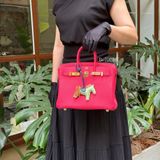 Birkin B25 Togo Rose Extreme GHW 