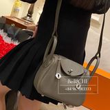  Mini Lindy 20 Clemence Leather Etain PHW 