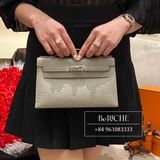  Kelly Pochette KP22 Crocodile Alligator Matte Gris Perle 